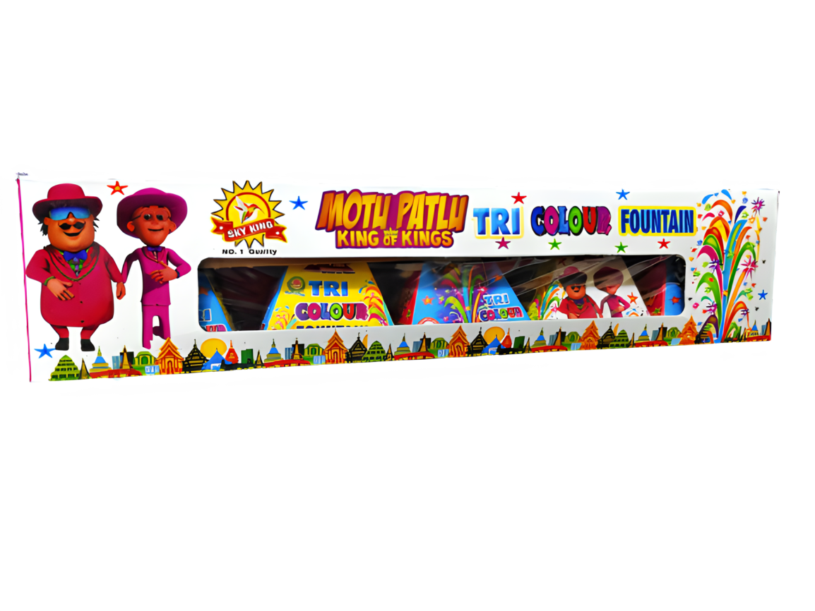 Tri Colour Fountain (Crackling 5pcs)